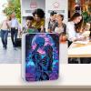 ETLKJVBL Metal Tin Box Sturdy Metal Storage Box with Lid, Large Container Holder for TCG Cards,Car Keys,Cookies,Tin Containers for Gift,5.0x3.7x1.6 Inch,Exquisite Pattern Design(Skeleton Couple) view 4