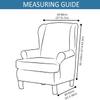ZYANLING Armchair Slipcovers Wingback Chair Slipcover 2 Piece Wingback Chair Cover Spandex Wing Chair Slipcovers Wingback Armchair Slipcovers Covers with Elastic Bottom for Living Room Wingback Chair view 3