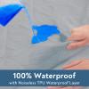 Twin XL Mattress Pad Waterproof, Twin XL Size Mattress Protector Quilted, Mattress Cover Fitted Mattress Topper, Up to 18 Inch, Gray view 2