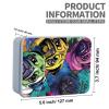 ETLKJVBL Metal Tin Box Sturdy Metal Storage Box with Lid, Large Container Holder for TCG Cards,Car Keys,Cookies,Tin Containers for Gift,5.0x3.7x1.6 Inch,Exquisite Pattern Design(Cute Pug) view 3