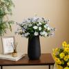 HVNTQI Fake Silk Daisies Flowers Artificial Wild Realistic Faux Flowers Uv Resistant Flowers for Outside Summer Bulk Plastic Garden Party Wildflower Party Decorations (Blue) view 4