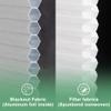 Sulugood No Drill No Tools Blackout Cellular Shades Top Down Bottom Up Cellular Blinds, Cordless Fabric Honeycomb Shades, Easy to Install Window Blinds for Home,Blackout-White,22" W x 78" H. view 4