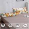 BOBOWUNY Fall Squirrel Pillow Covers King Size, Soft Bed Throw Pillowcases Breathable Cooling Long Lumbar Body Pillow Sham Cover for Bed Sofa 20x40 Pumpkins Maple Leaf Beige Plaid Thanksgiving view 4