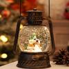 Christmas Decorations Snowman Snow Globes Musical Light Up 6H Time Glitter Globe Village Christmas Snow Globes Snowman Decor Gifts view 1