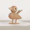 ARTLOVIN Nordic Style Oak Wooden Bird Figurines, Sparrow Statue for Home Decor, Lovely Nature Teak Wood OrnamentsFigurines (Beige) view 2