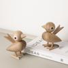 ARTLOVIN Nordic Style Oak Wooden Bird Figurines, Sparrow Statue for Home Decor, Lovely Nature Teak Wood OrnamentsFigurines (Beige) view 4