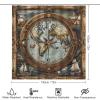 TOWINSFB 4Pcs Vintage World Map Compass Shower Curtain Set with Toilet Lid Cover Non-Slip Rugs for Bathroom, Ocean Antique Nautical Sailboat Shower Curtain Bathroom Sets with Hooks, 72x72 Inch view 2
