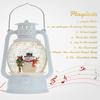 Christmas Snow Globes Snowman Decor, Musical Glitter Globe Light Up 6H Timer Cardinal Mailbox Village Snowman Snow Globe Christmas Decorations view 3
