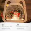 Christmas Snow Globes Snowman Decor, Musical Glitter Globe Light Up 6H Timer Cardinal Mailbox Village Snowman Snow Globe Christmas Decorations view 4