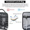 BTCOWZRV Lunch Bag Insulated Lunch Box for Women Men Reusable Cooler Bag Gym Equipment Lunch Tote Bag for Work Picnic, Black view 4