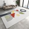 Abstract Lines Texture Art Area Rug, Modern Mid-Century Geometry Rugs Floor Carpet, Indoor Non-Slip Rug for Room Sofa Living Room Mat Bedroom Home Decor Floor Mats 3ftx4ft view 1
