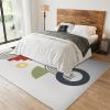 Abstract Lines Texture Art Area Rug, Modern Mid-Century Geometry Rugs Floor Carpet, Indoor Non-Slip Rug for Room Sofa Living Room Mat Bedroom Home Decor Floor Mats 3ftx4ft view 3