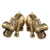VINTORKY 2pcs Vintage Brass Hippo Sculpture Decor Creative Hippo Ornament for Decoration Stylish Table Centerpiece Unique Design for Living Room Desk Decor view 1