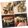 VINTORKY 2pcs Vintage Brass Hippo Sculpture Decor Creative Hippo Ornament for Decoration Stylish Table Centerpiece Unique Design for Living Room Desk Decor view 4