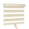 Hotsoon Cordless Zebra Blinds for Window Blackout Zebra Roller Blind with Thermal Insulation,Uv and Privacy Protection,Easy to Install Zebra Shade for Indoor Window, Beige, 82" W x 80" H view 1