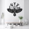 Viking Metal Wall Decor, Nordic Eagle Metal Wall Art, Viking Symbol Wall Art, Old Norse Sign, Norse Mythology Art, Home Decor, Large Eagle Outdoor Decor (White, 32"x35"|81x90cm) view 3