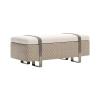QIUHTR Ottoman Bench, Entryway Storage Bench with Cushion, Shoe Bench with Lift Top Storage, Wooden End of Bed Bench, Storage Chest Shoe Cabinet Bench for Living Room, Bedroom(Brown,80 * 45 * 42cm) view 2