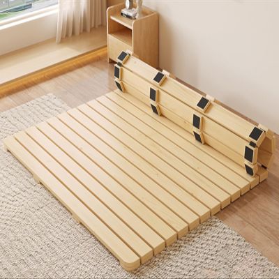 ZAQYCM Wooden Bed Slats Single/Double/Twin/King/Queen Size, Heavy Duty Bunkie Board Replacement Slats 200 180 150 135 120 100 80 CM, Horizontal Roll Bed Mattress Foldable(WxL 100x200cm(40"x78.7"))