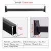 40 To 160cm Long Black Hanging Rods for Clothes - Closet Clothes Rail with Non-Slip Silent Strip for Shoe Cabinets, Shelves - Non-Slip Wardrobe Rail Tube Closet Organizer System Kit(1m/39.4in) view 3