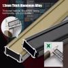 40 To 160cm Long Black Hanging Rods for Clothes - Closet Clothes Rail with Non-Slip Silent Strip for Shoe Cabinets, Shelves - Non-Slip Wardrobe Rail Tube Closet Organizer System Kit(1m/39.4in) view 4