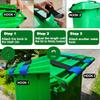 JFOMOYGI 4PCS Metal Double-Claw Trash Can Lock Strap for Animals,Outdoor Racoon Garbage Can Bin Lid Lock Straps Bungee Cord,Trash Can Bin Lid Locks Bungee Cord OutsideBlue Hooks- Patented Pending view 4