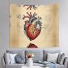 WZYWHJ human anatomy heart chart Pattern Indoor Decor Tapestry 60x51 in : Soft, Quality and lightweight Suitable for wall hanging tapestries view 1
