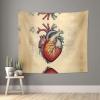 WZYWHJ human anatomy heart chart Pattern Indoor Decor Tapestry 60x51 in : Soft, Quality and lightweight Suitable for wall hanging tapestries view 2