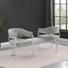 Best Quality Furniture Boucle Side Chairs, Rich Gray/Silver view 2