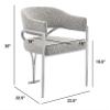 Best Quality Furniture Boucle Side Chairs, Rich Gray/Silver view 3