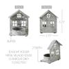Tealight Holder Metal Village House G Antique Grey 3.25x2.75x2 view 2