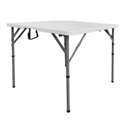 Techni Home 34 W Square Folding Table, Small Folding Table with Easy-Carry Handle, White
