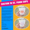 Custom 10 Oz. Foam Cups with One-Color Imprint, ideal for food service, parties, and events. view 2