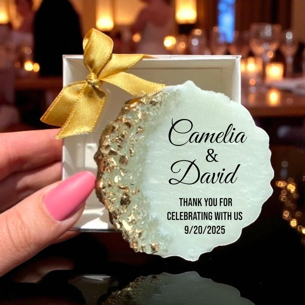 Custom Resin Epoxy Magnet Wedding Favors Personalized Bridal Shower & Engagement Party Gifts for Guests