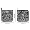 WZYWHJ Zebra Print Pattern Square Heat-Proof Pot Holders (Set of Two) 8x8 in : Quality Fabrics, Anti-Scalding and Easy to Clean, Black view 4