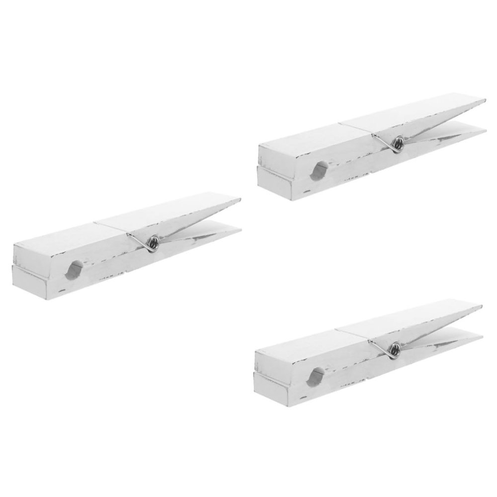 PRETYZOOM 3pcs Jumbo Wooden Towel Clip Rack Vintage Giant Clothespin for Bathroom Decor Non- Clothes Holder Space-Saving Design for Bath Towels Living Room Kitchen Hotel