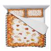 Thanksgiving Pumpkin Quilt Full Bedding Set, Buffalo Black Plaid Maple Leaf Lightweight Summer Quilt with Pillow Shams 3 Pieces Microfiber Soft Quilt Set Bedspread Coverlet for All Seasons view 1