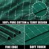 Mordimy 100% Cotton Terry Cloth Dish Cloths, Soft and Absorbent Checkered Dish Towels, Quick Drying Dish Rags for Washing Dishes, 6 Pack, 12 x 12 Inches, Dark Green view 2