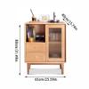 DIEYPOL Aparadores para Comedor Solid Wood TV Side Cabinet Nordic Sideboard Oak Tea Cabinet Living Room Log Storage Cabinet Display Cabinet Bufetera view 2