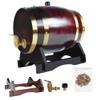 1.5L Wine Barrel Whiskey Barrel with Stand, Wooden Whiskey Dispenser with Oak Chips Aging Barrels Decanter Small Wine Container No Leak for Storage Wine, Spirits, Beer, and Liquor (Retro) view 4