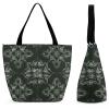GFLFMXZW Reusable Shopping Bags for Women Large Grocery Bags Travel Tote Bags With Gray Flowers Shoulder Bag for Work view 1