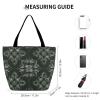 GFLFMXZW Reusable Shopping Bags for Women Large Grocery Bags Travel Tote Bags With Gray Flowers Shoulder Bag for Work view 2