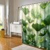 HNBFKD Beautiful Lotus Leaf Shower Curtain Green Leaves Lotus Flower Home Curtain Divider Decoration Contains Plastic Hooks 79x83in(WxH) view 4