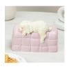 Cute Rabbit Tissue Box Cover, Pink Bread Tissue Box Resin, Tissue Holders for Bathrooms Desktop Tissue Box, for Home Decoration Dining Table Accessories ZNTXAYMO view 1