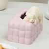 Cute Rabbit Tissue Box Cover, Pink Bread Tissue Box Resin, Tissue Holders for Bathrooms Desktop Tissue Box, for Home Decoration Dining Table Accessories ZNTXAYMO view 2