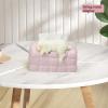 Cute Rabbit Tissue Box Cover, Pink Bread Tissue Box Resin, Tissue Holders for Bathrooms Desktop Tissue Box, for Home Decoration Dining Table Accessories ZNTXAYMO view 4