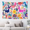 OUSIKA Mexican Otomi Animals Tapestry Wall Hanging Wall Tapestries Decorative Wall Art Aesthetic Tapestry Curtain Home Decoration Tapestry for Bedroom Dorm Living Room Backdrop 102 x 152 CM view 1