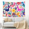 OUSIKA Mexican Otomi Animals Tapestry Wall Hanging Wall Tapestries Decorative Wall Art Aesthetic Tapestry Curtain Home Decoration Tapestry for Bedroom Dorm Living Room Backdrop 102 x 152 CM view 3