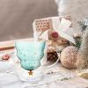 Mokylor Cute Mug Christmas Coffee Mugs, 300ML Christmas Tree Glassware Double Walled Clear Coffee Cups with Handle, Insulated Glasses for Tea Milk Juice Christmas Gifts for Women, Men(4.5in-green) view 2