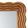 Baxton Studio Acantha Modern Walnut Brown Scallop-Framed Accent Mirror view 2