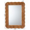 Baxton Studio Acantha Modern Walnut Brown Scallop-Framed Accent Mirror view 4